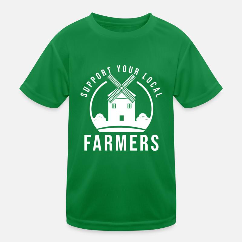 Support your local farmers Kids Functional T-Shirt