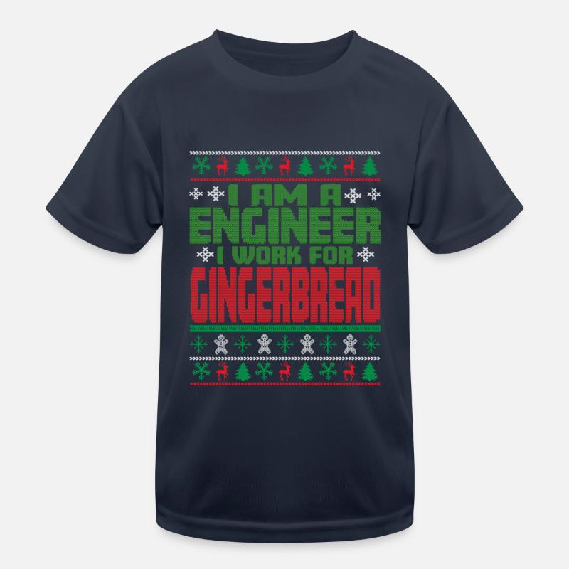 Engineer Christmas Saying Kids Functional T-Shirt