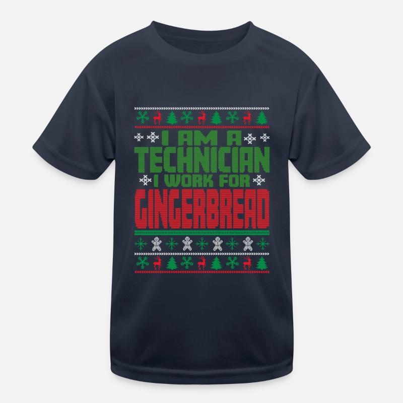 Technicien Dicton de Noël T-shirt sport Enfant