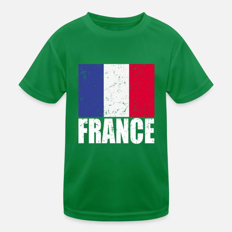 Français drapeau T-shirt sport Enfant