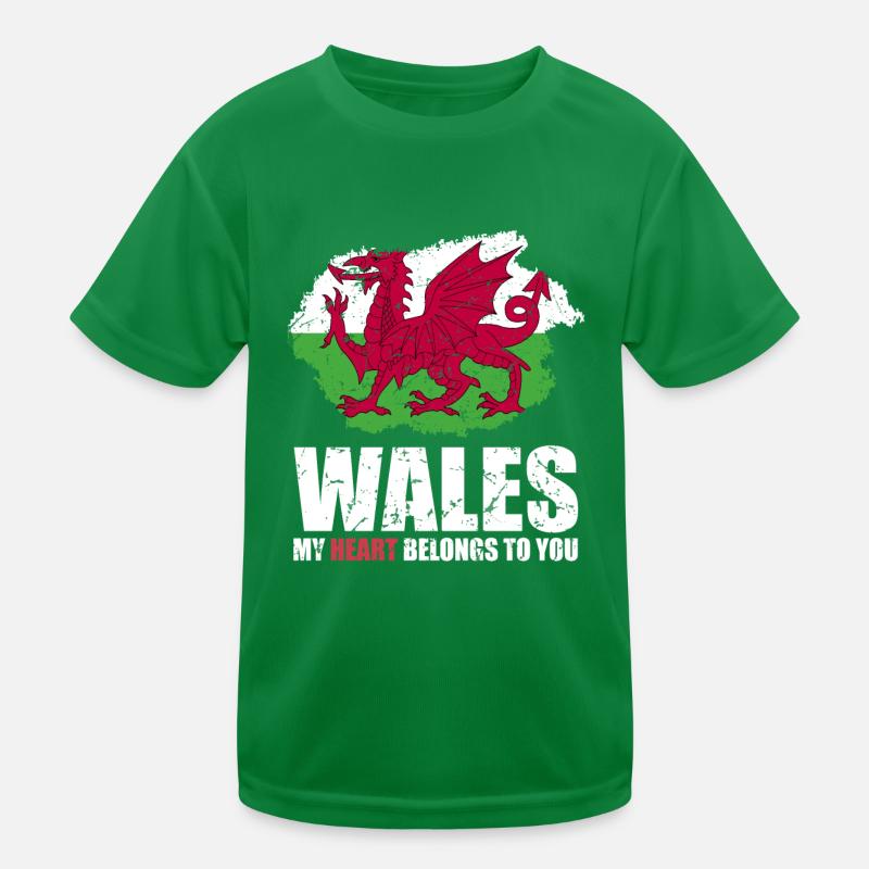 Drapeau du Pays de Galles T-shirt sport Enfant