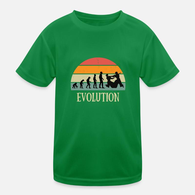 Evolution Aikido Mann Humor Kampfsport lustig Kinder Funktions-T-Shirt