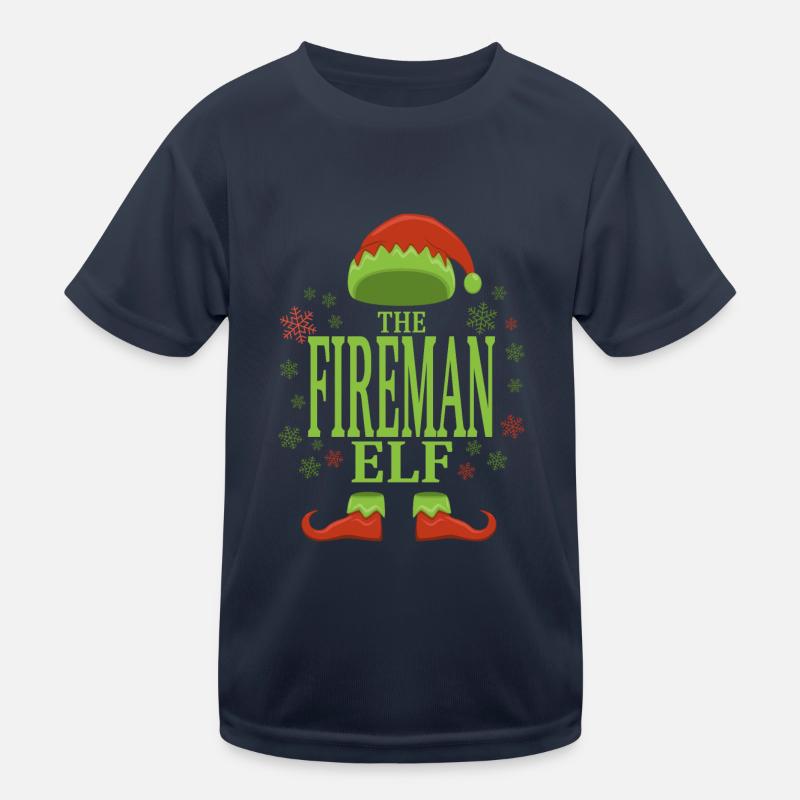 Pompier elfe de Noël T-shirt sport Enfant