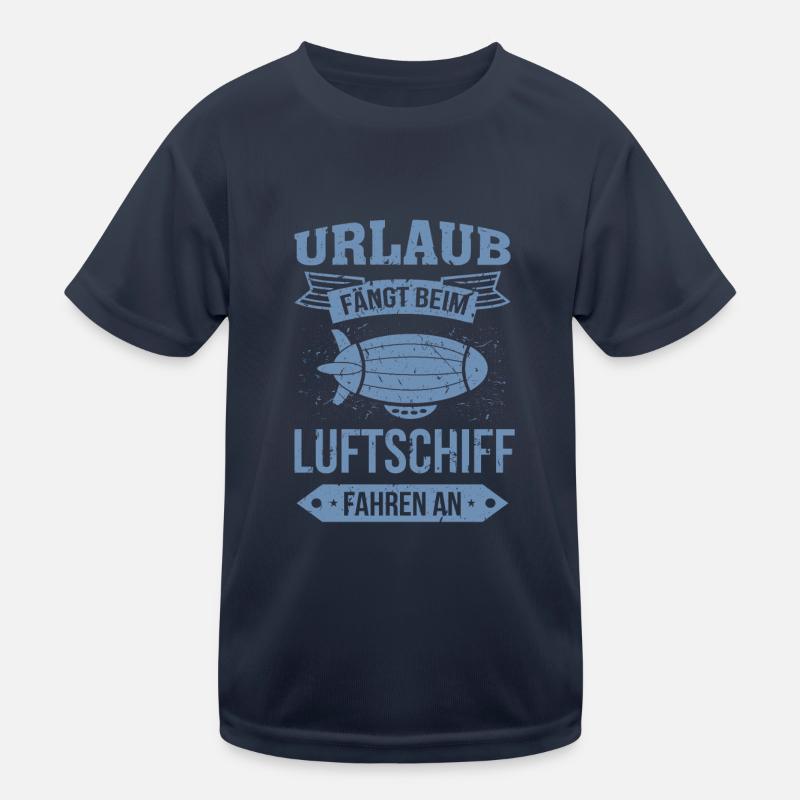 Luftschiff Urlaub fängt an Kinder Funktions-T-Shirt