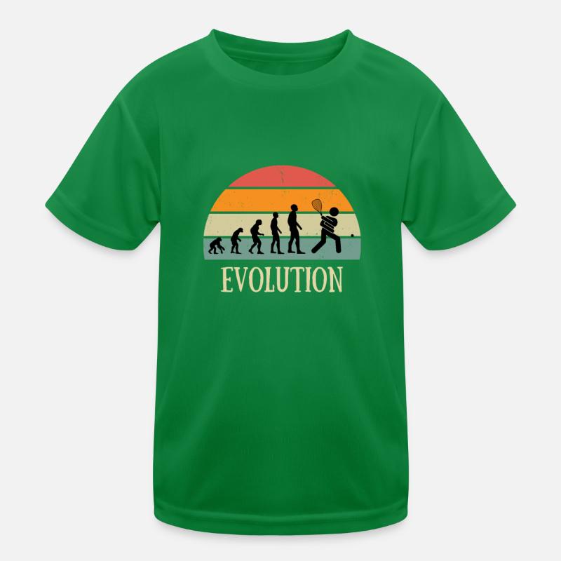 Evolution Vintage Squash Mann Humor Geschenkidee Kinder Funktions-T-Shirt