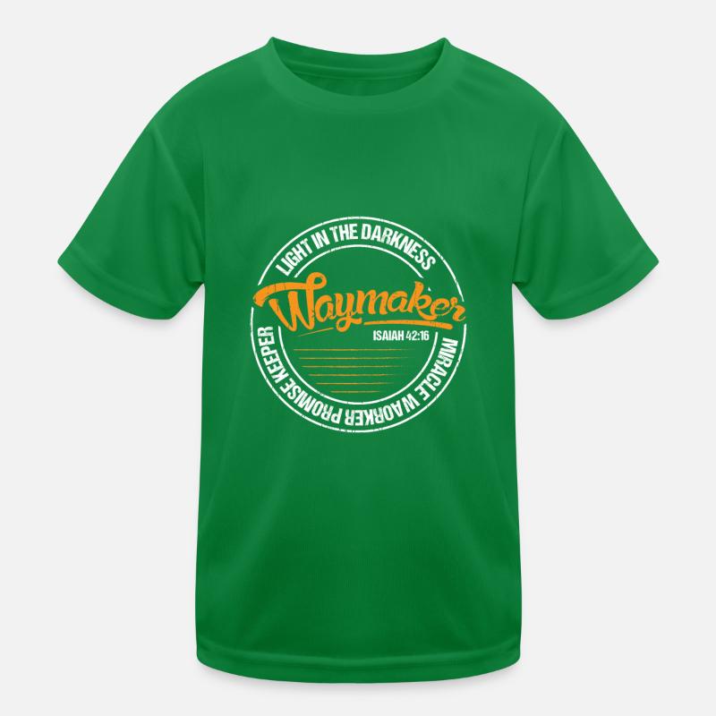 Faiseur de chemin Faiseur de miracles Jésus Bible Chrétien T-shirt sport Enfant