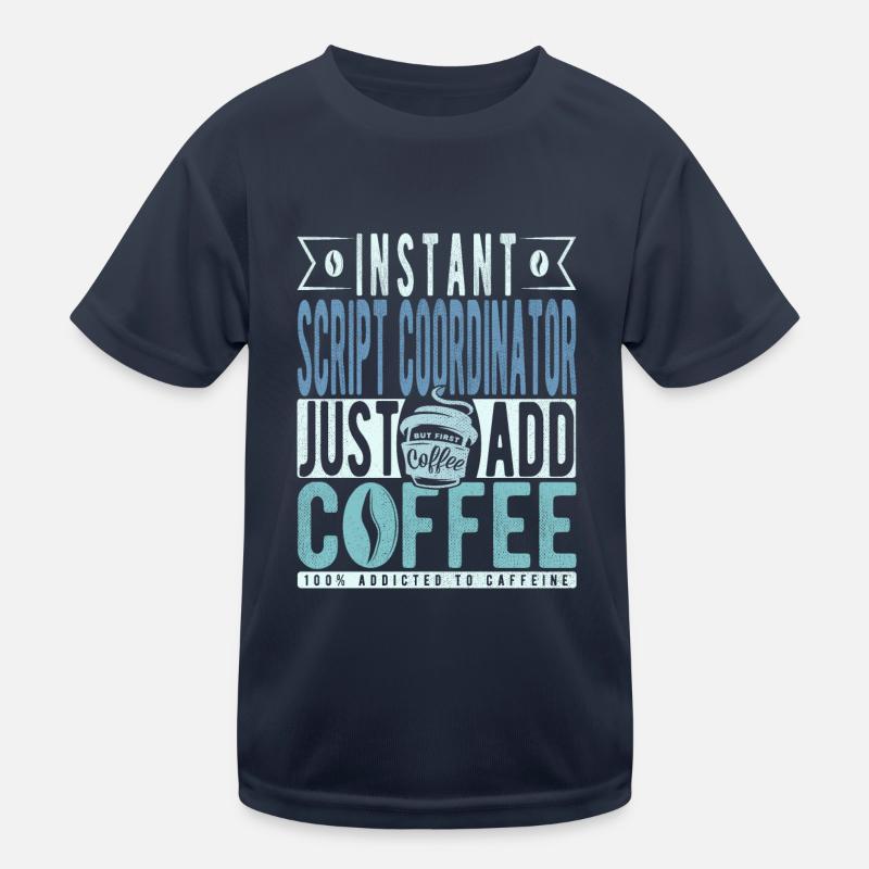 Café du coordinateur de script disant T-shirt sport Enfant
