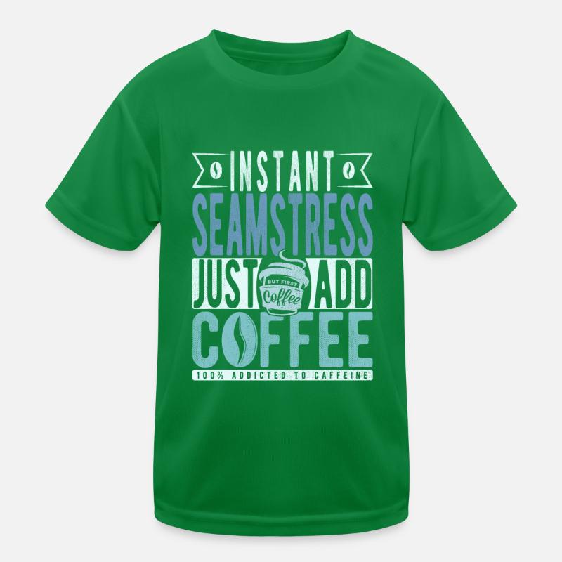Näherin Kaffee Spruch Kinder Funktions-T-Shirt