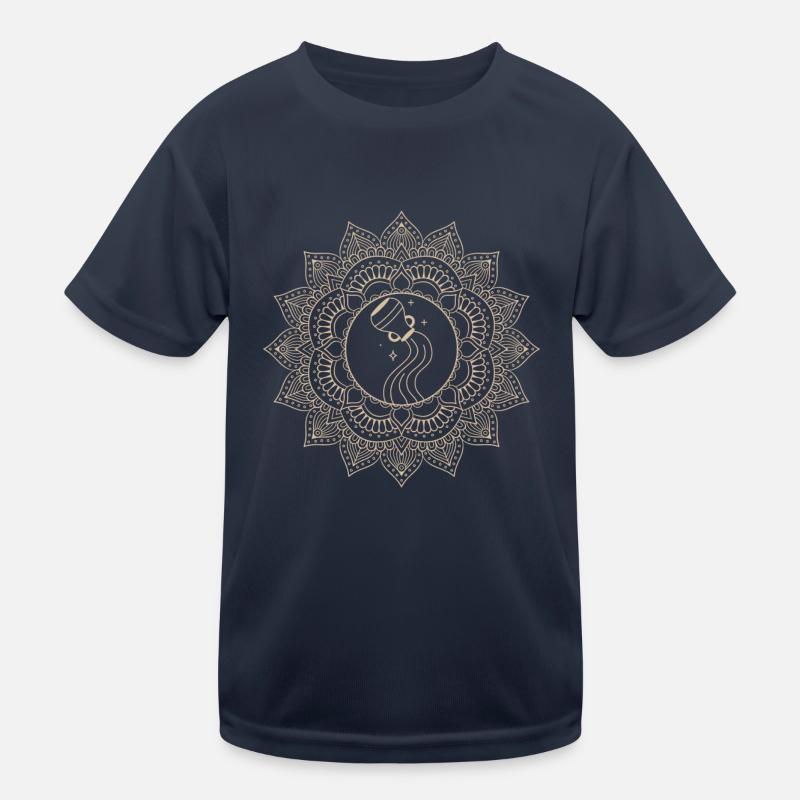 Wassermann Sternzeichen Mandala Kinder Funktions-T-Shirt