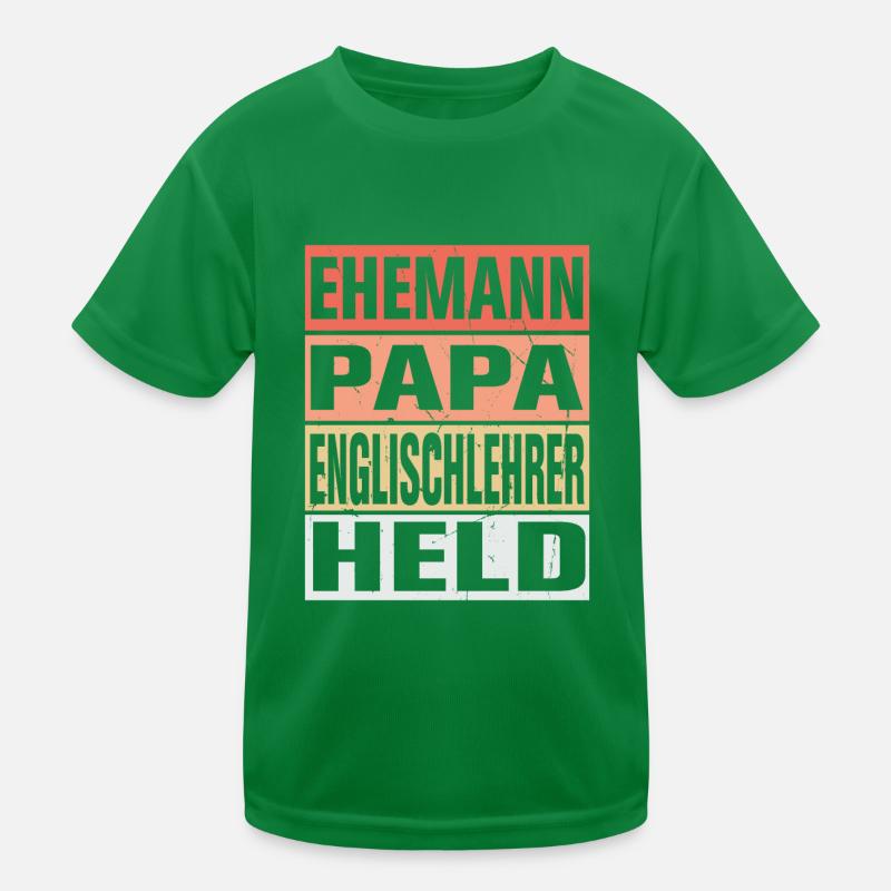 Englischlehrer Vater Ehemann Held Kinder Funktions-T-Shirt