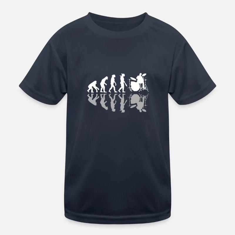Human Evolution Drummer Drumming Lovers Drums T-shirt sport Enfant