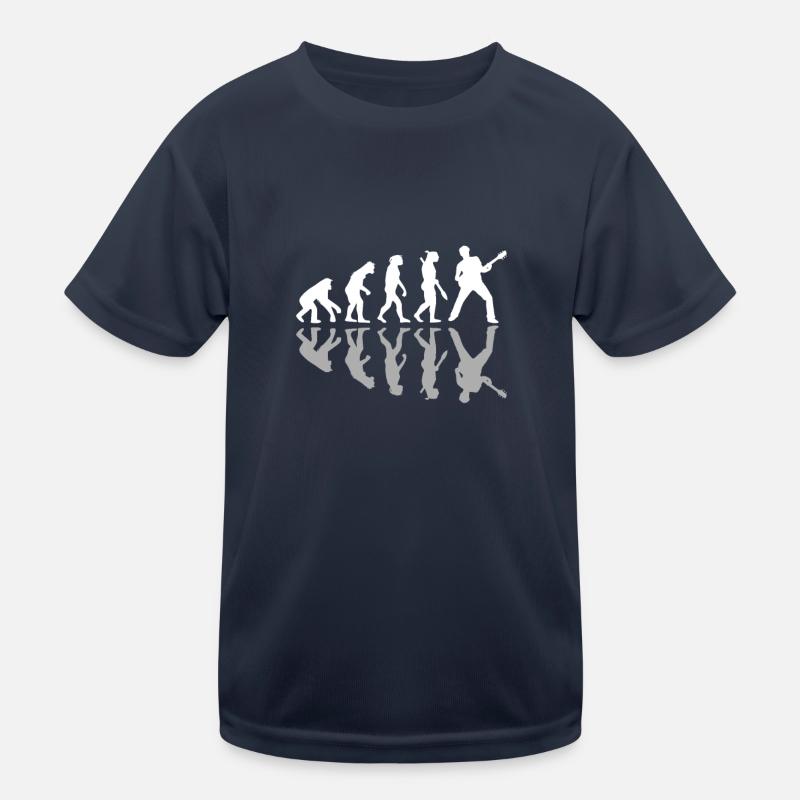 Guitariste Human Evolution Musicien Guitariste T-shirt sport Enfant