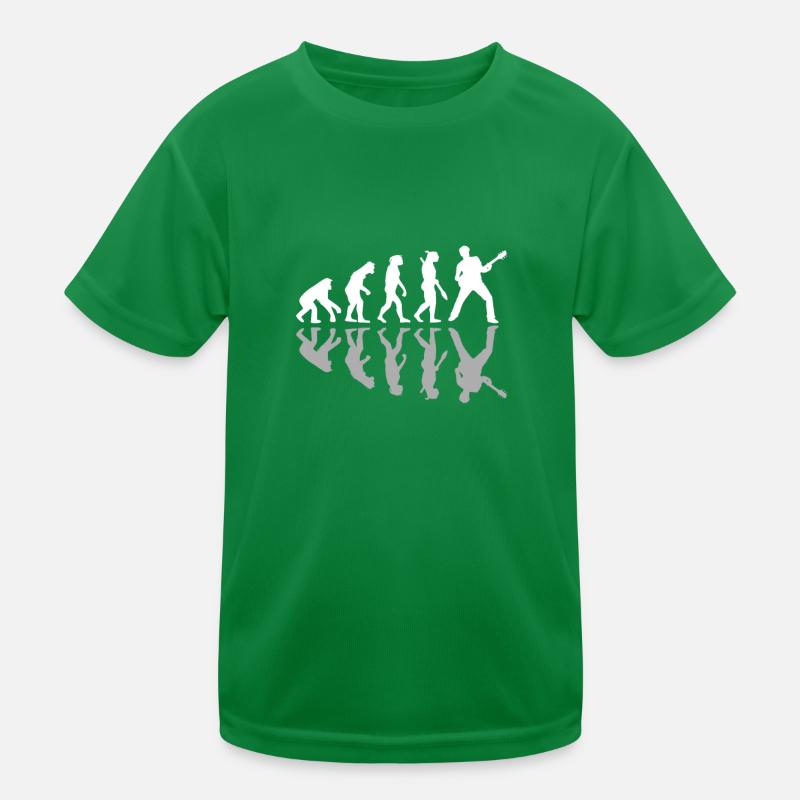 Guitarist Human Evolution Musician Guitar Player Kids Functional T-Shirt