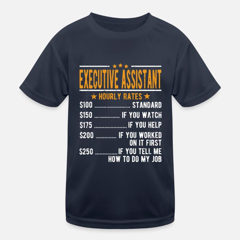 Executive Assistant Hourly Wage Kids Functional T-Shirt