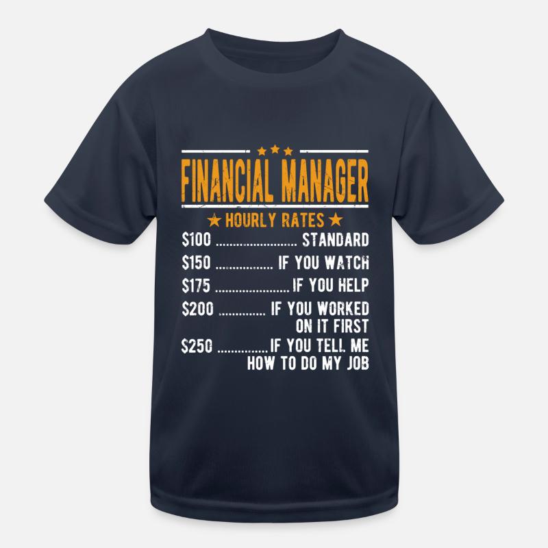 Finance Director Hourly Wage Kids Functional T-Shirt