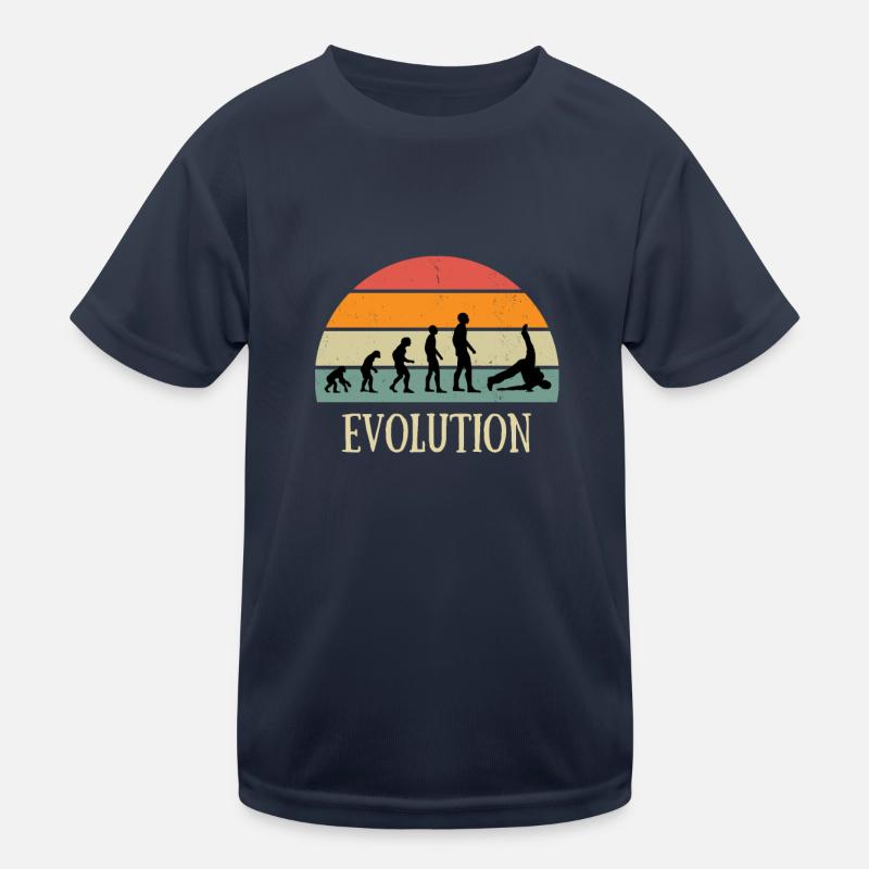 Evolution vintage dance hip hop humor breakdance Kids Functional T-Shirt