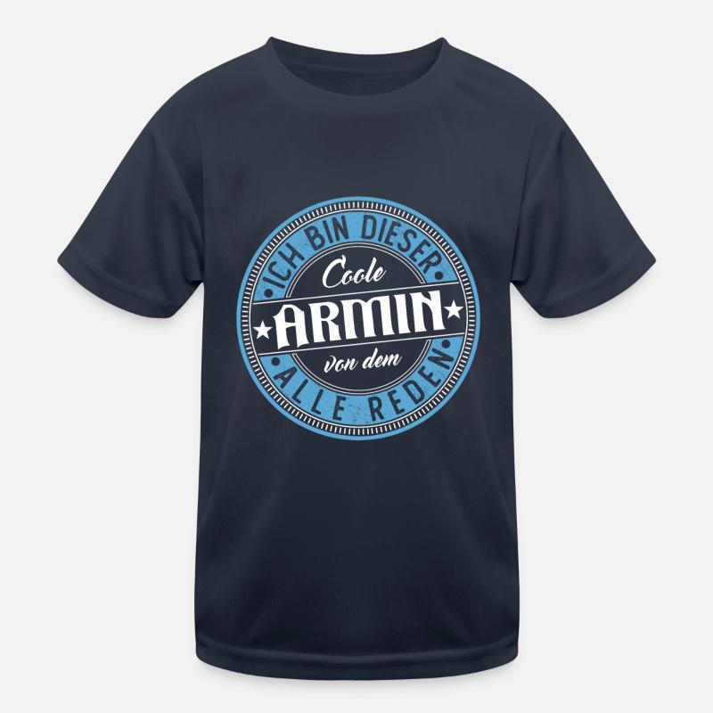 Armin Geschenkidee Geschenk Geburtstag - Kinder Funktions-T-Shirt - Navy