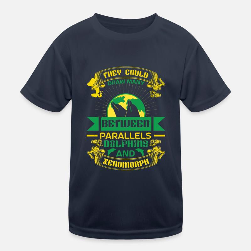 BETWEEN PARALLELS DOLPHINS Kids Functional T-Shirt