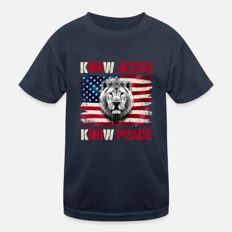 Know Jesus Know Peace, Christian Jesus Bible Kids Functional T-Shirt