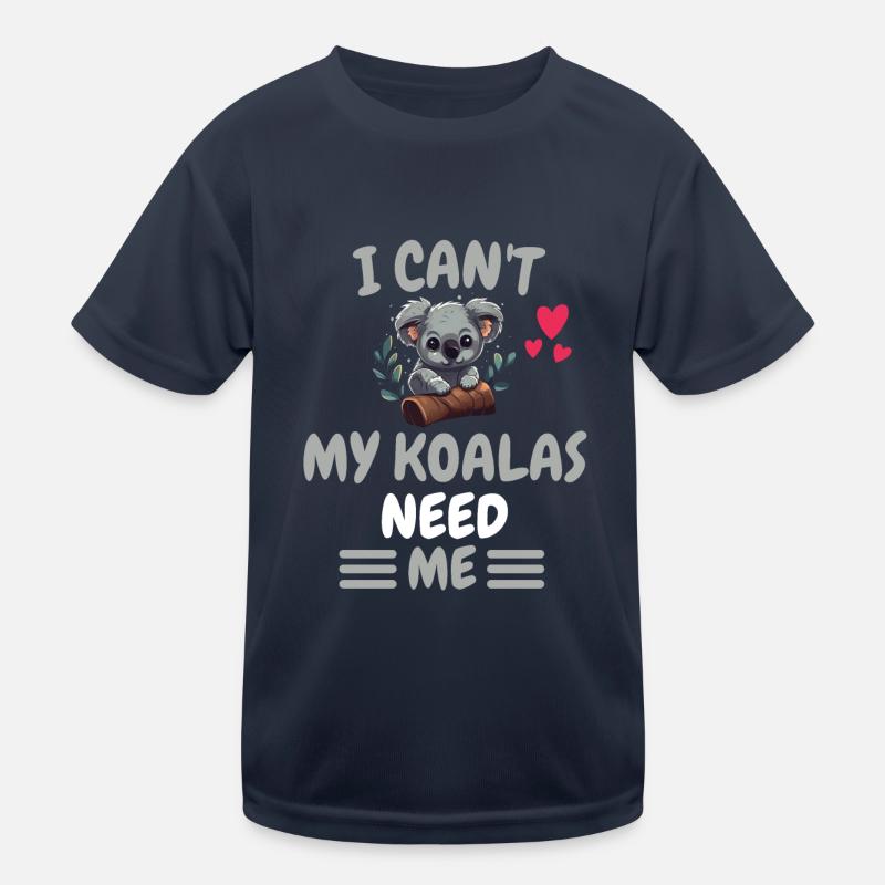 Ich kann nicht Australien Tier Geschenk Koala Kinder Funktions-T-Shirt