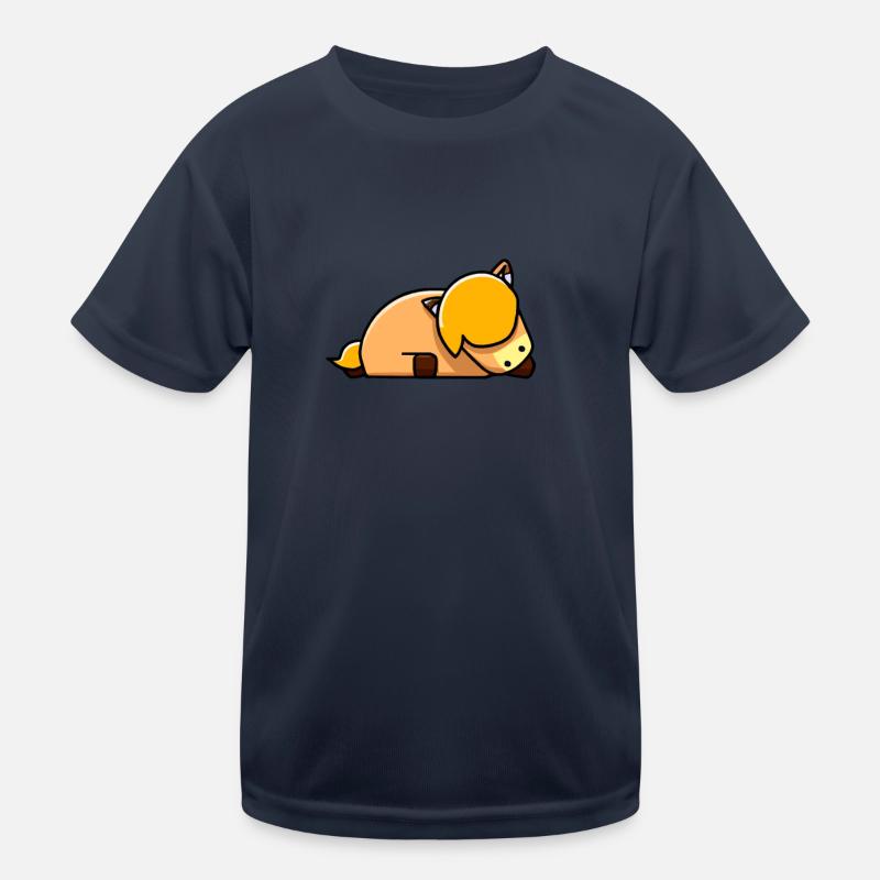 Süßes Pony Pferd Schläft Kinder Funktions-T-Shirt