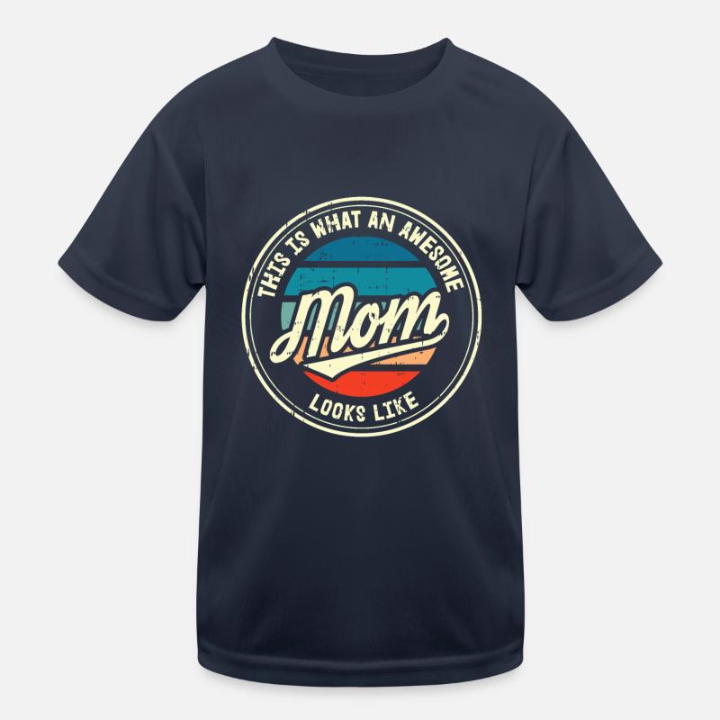 Muttertag Mutter Mummy Erster Retro Geschenk Kinder Funktions-T-Shirt