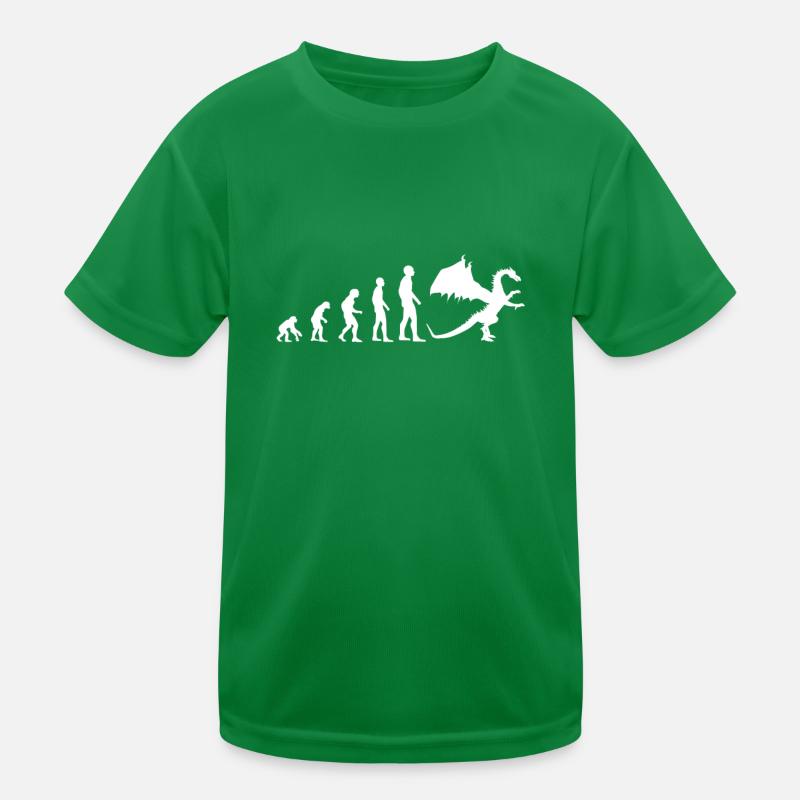 evolution jdr dragon man humor role-playing game Kids Functional T-Shirt