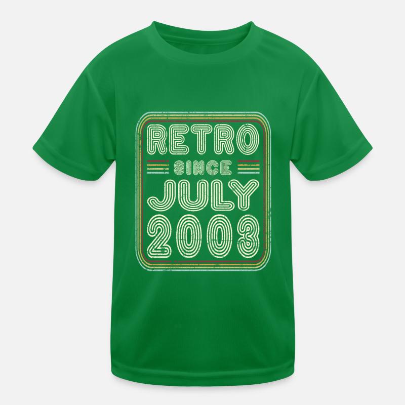 Birthday July 2003 Retro Gift Kids Functional T-Shirt