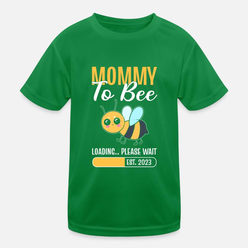 Mommy To Bee Loading Please Wait Beekeeper Kids Functional T-Shirt