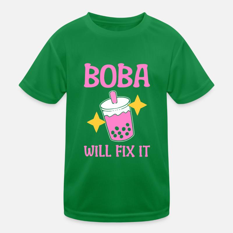 Boba Bubble Milk Tea Milchtee-Server Kinder Funktions-T-Shirt