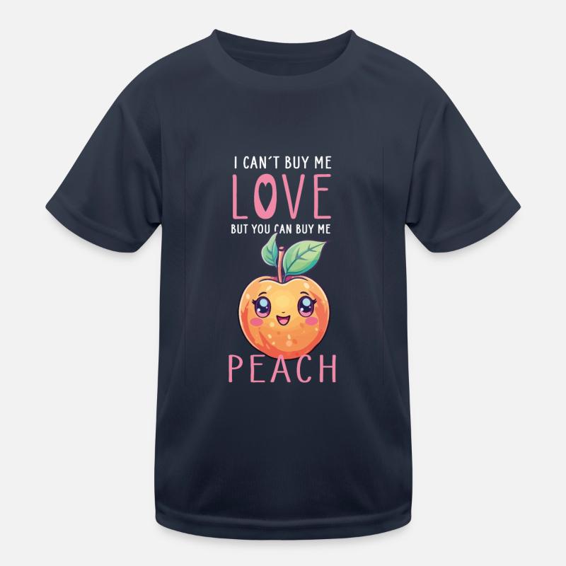 Peach Kawaii Kids Functional T-Shirt
