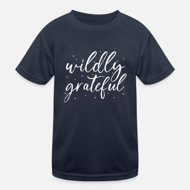 Mindfulness Saying Infinitely grateful Kids Functional T-Shirt