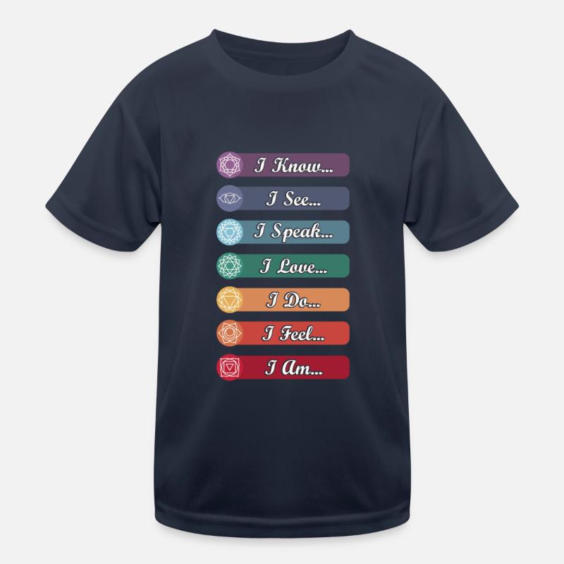 Yoga Chakra Symbole Kinder Funktions-T-Shirt