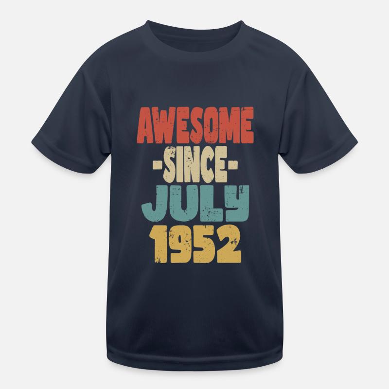 1952 Juli Geburtstag Retro Kinder Funktions-T-Shirt