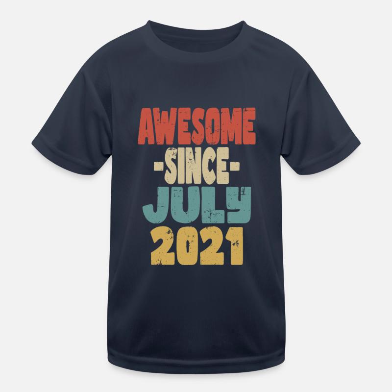 2021 Juli Geburtstag Retro Kinder Funktions-T-Shirt