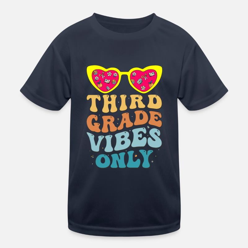 Groovy Back to School avec Third Grade Vibes Only T-shirt sport Enfant