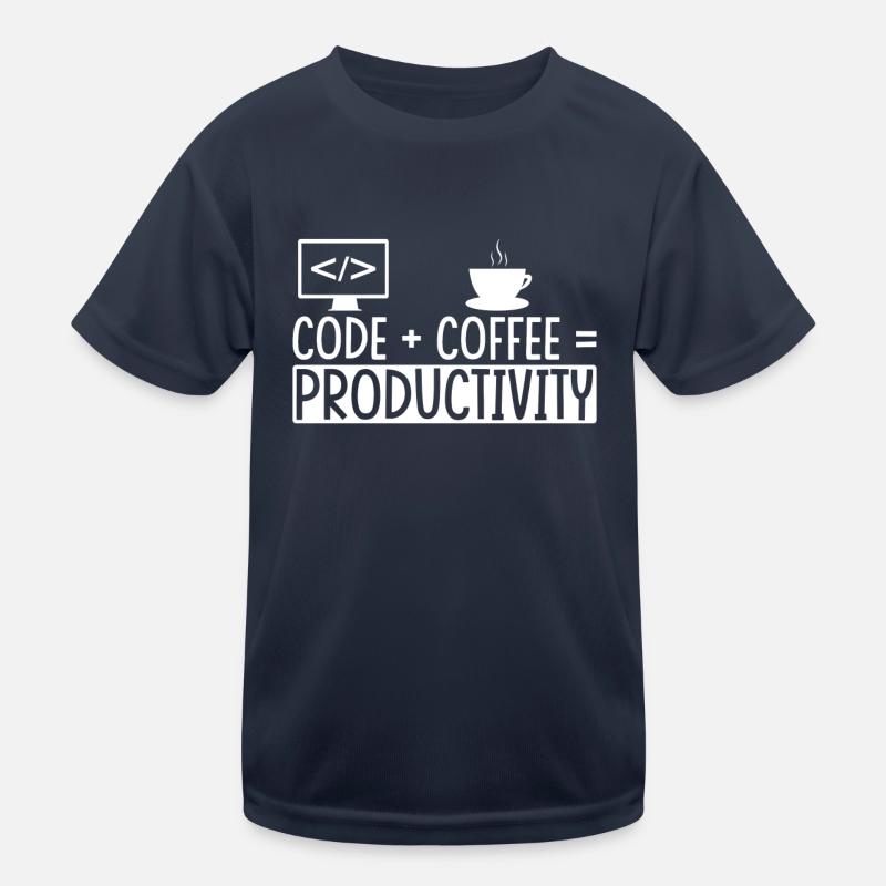 Coder Café Cadeau T-shirt sport Enfant