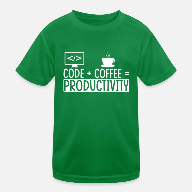 Coder Café Cadeau T-shirt sport Enfant