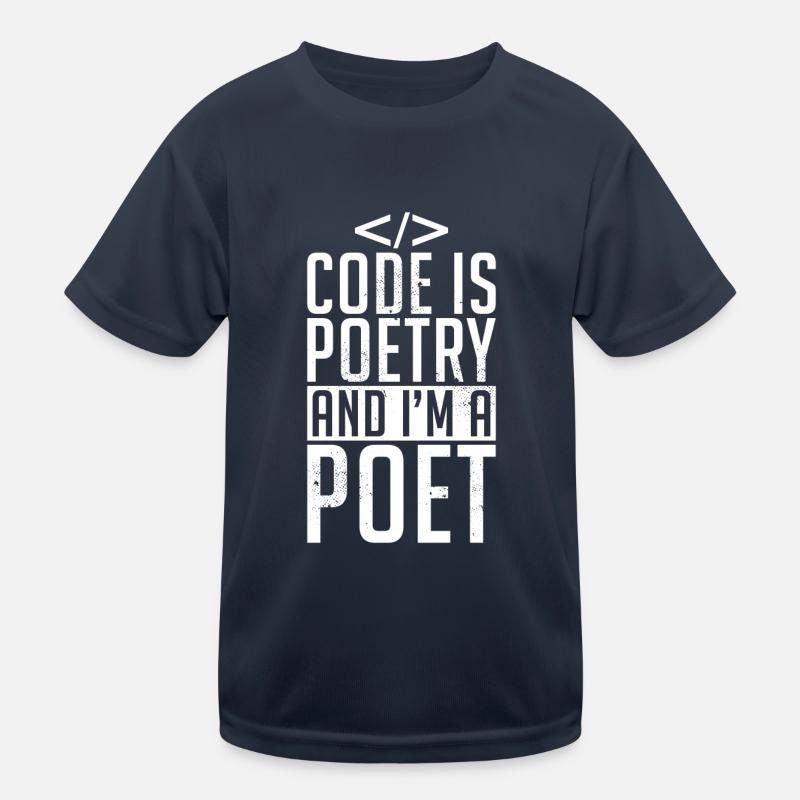 Code Codeur Programmeur Développeur Codeur - T-shirt sport Enfant - bleu marine
