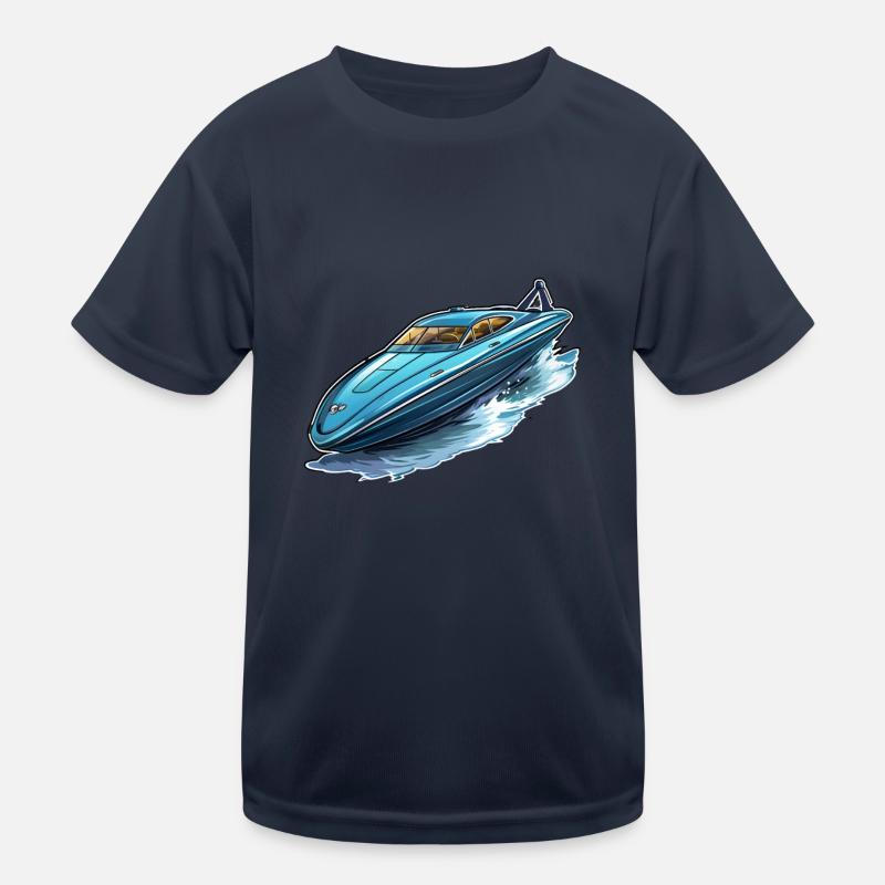 Motorboot Schnellboot Kinder Funktions-T-Shirt