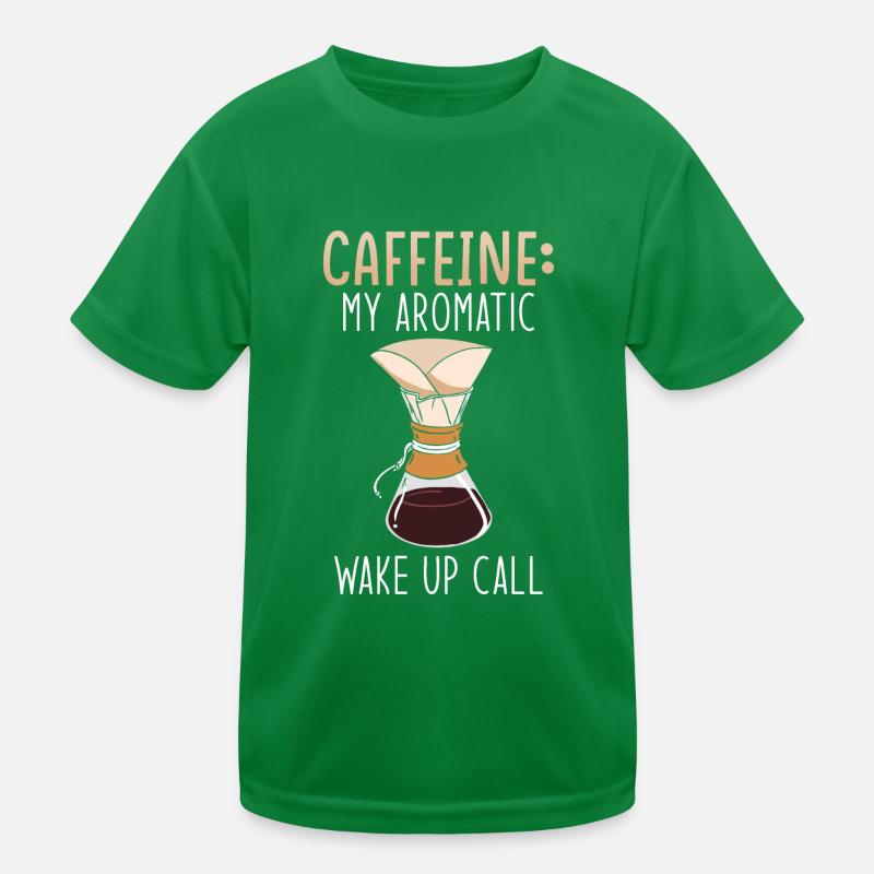 Kaffee Koffein Kaffeearoma Filterkaffee Kinder Funktions-T-Shirt