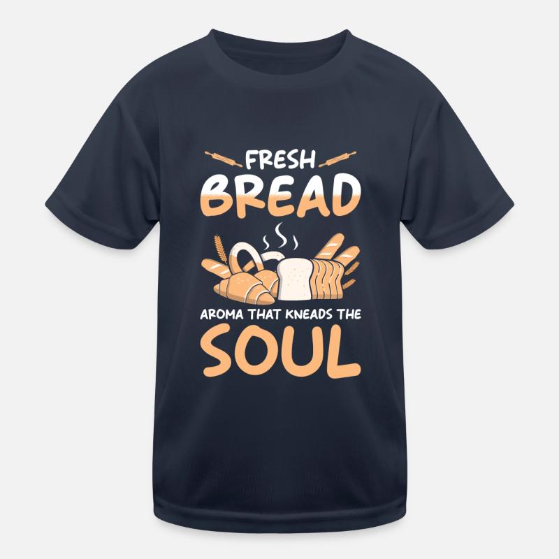 Brot Bäcker Backen Kinder Funktions-T-Shirt