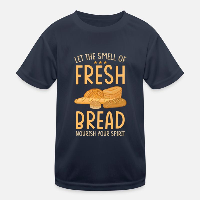 Brot Bäcker Backen Kinder Funktions-T-Shirt