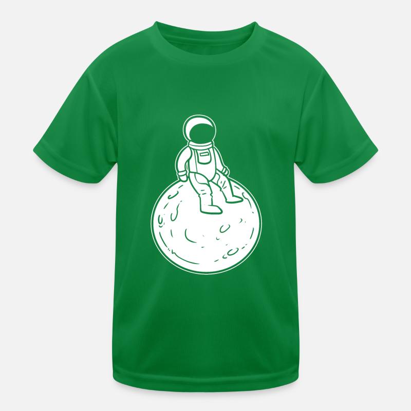 Astronaut sitzt Kinder Funktions-T-Shirt