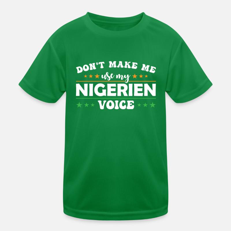 Ne me laissez pas utiliser ma voix nigérienne T-shirt sport Enfant