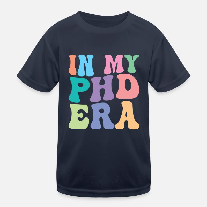 PHD Retro Groovy In My PHD Era Kids Functional T-Shirt