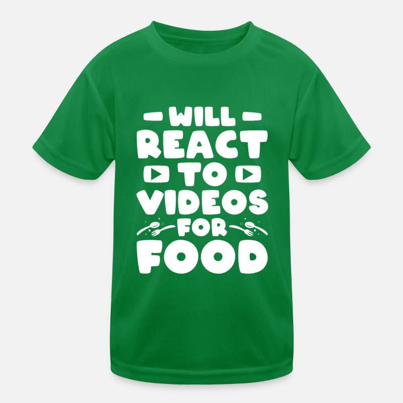 Reaction Streamer Video Reaktion Content Creator Kids Functional T-Shirt