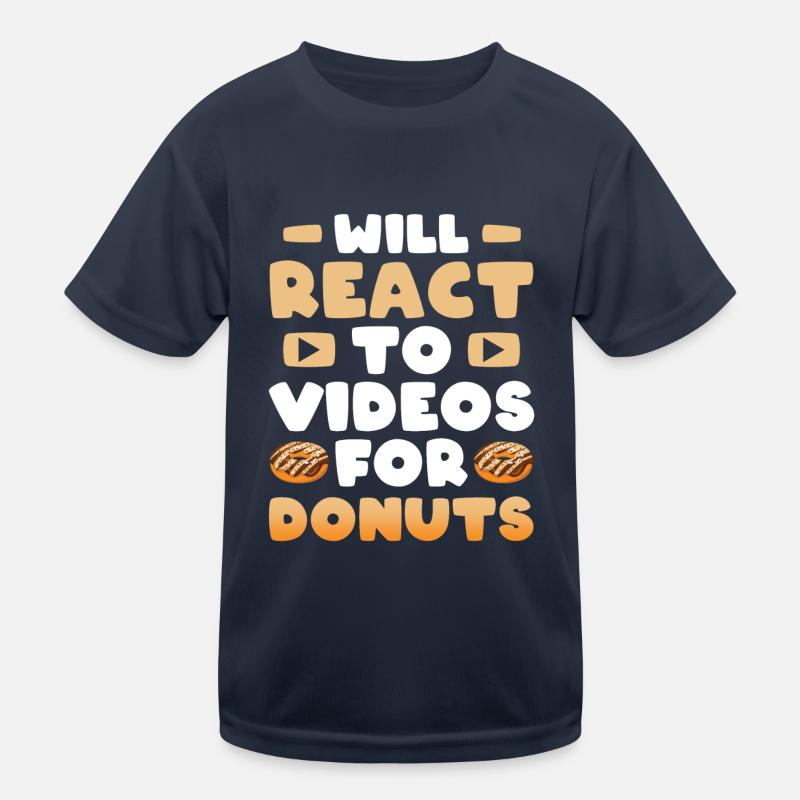 Reaction Streamer Video Reaktion Content Creator Kids Functional T-Shirt