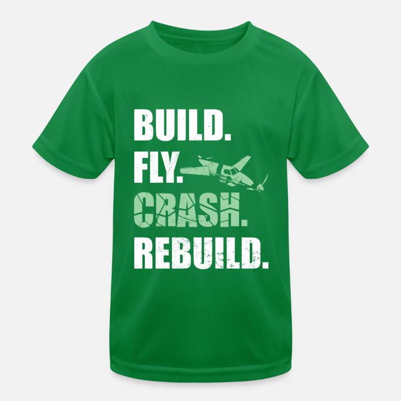 RC Model Airplane Pilot Gift Kids Functional T-Shirt