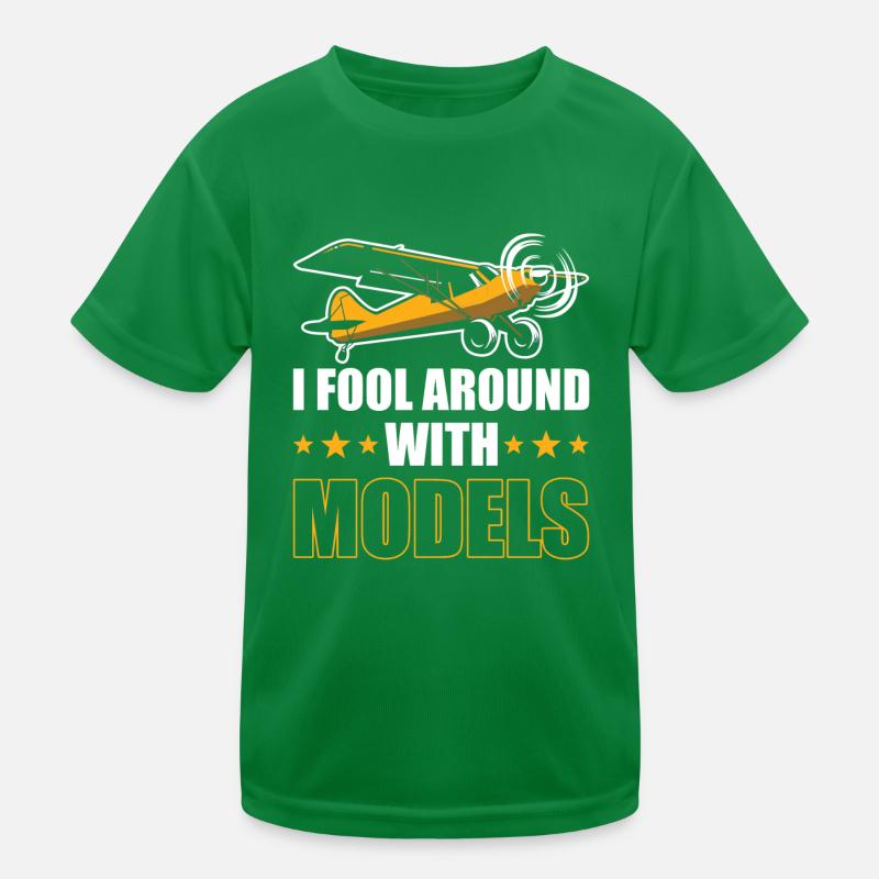 RC Model Airplane Pilot Gift Kids Functional T-Shirt